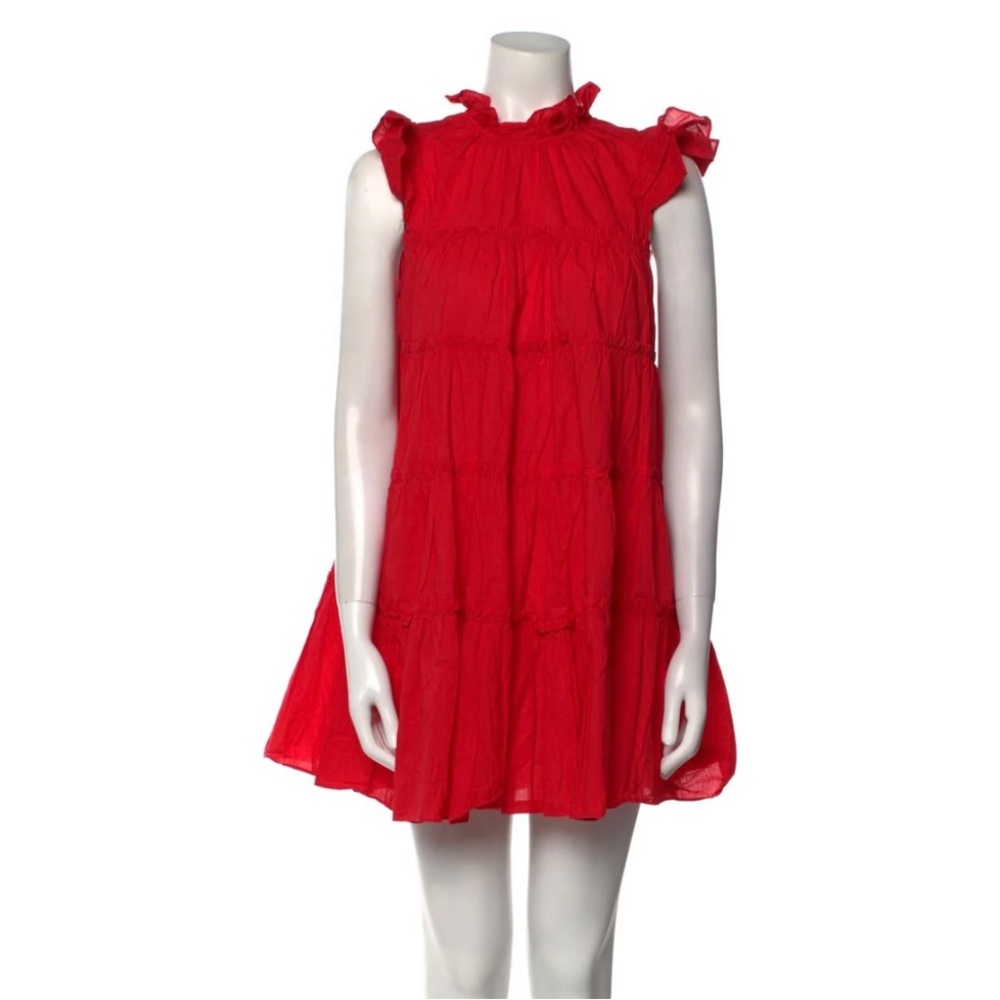 RHODE bright poppy cotton dress. xs.